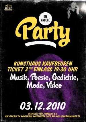 3. Dezember: Die ANDERE Party mit ZimRelief im Kunsthaus
